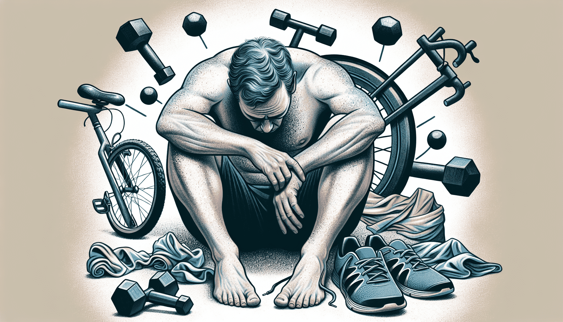 Illustration of a man feeling fatigued and lacking energy